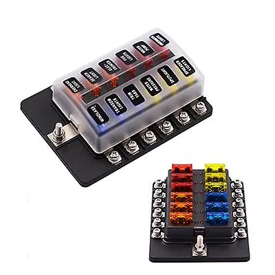 12-way universal 12-32V fuse box with LED indicator for automobiles, RVs, yachts, and ships AZ16647