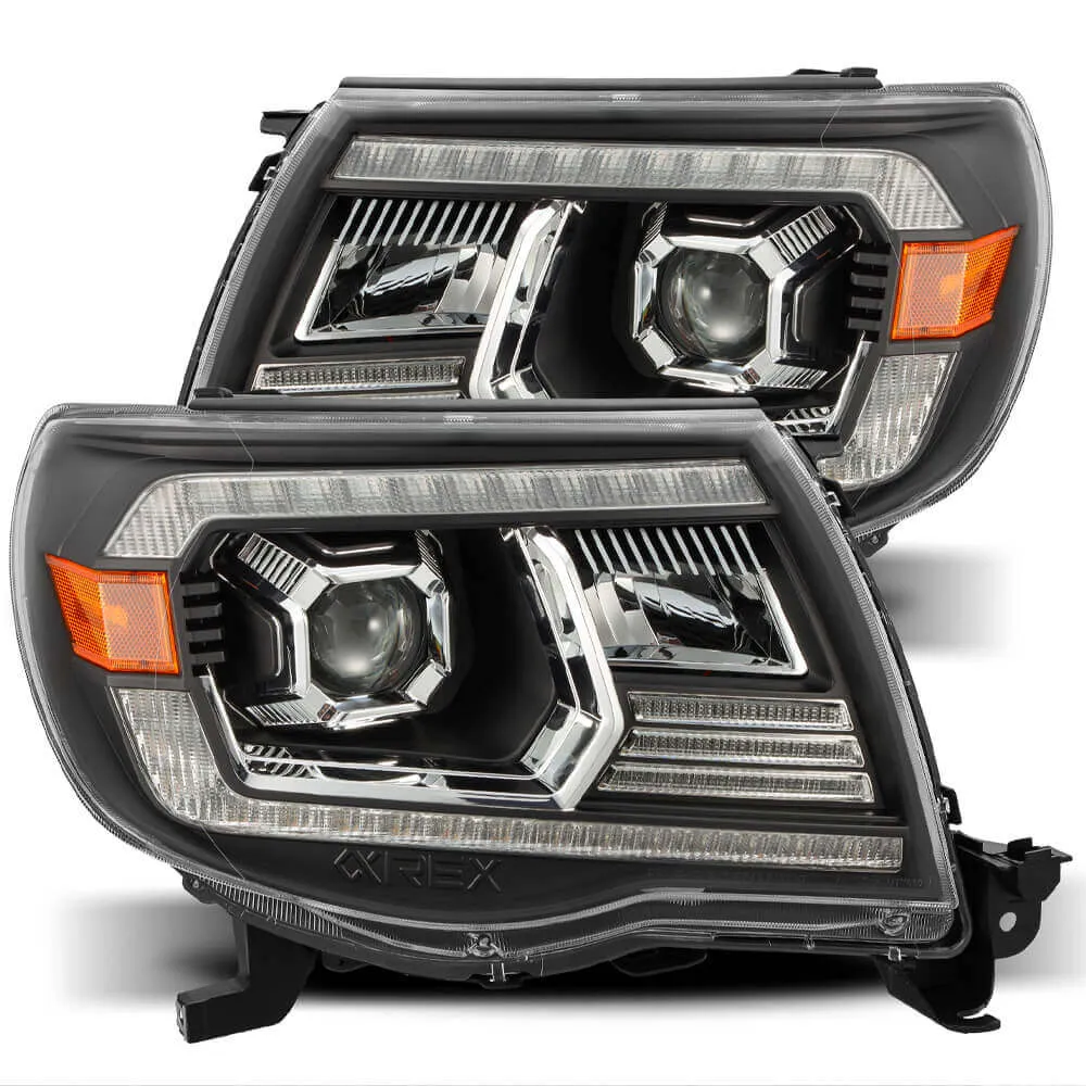 2005-2011 Toyota Tacoma LUXX-Series LED Projector Headlights | Clear DRL