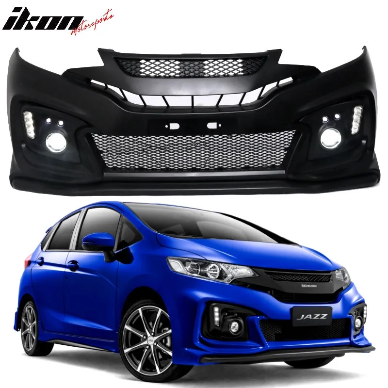 2015-2016 Honda Fit GK5 Jazz Front Bumper Conversion DLR Foglight PP