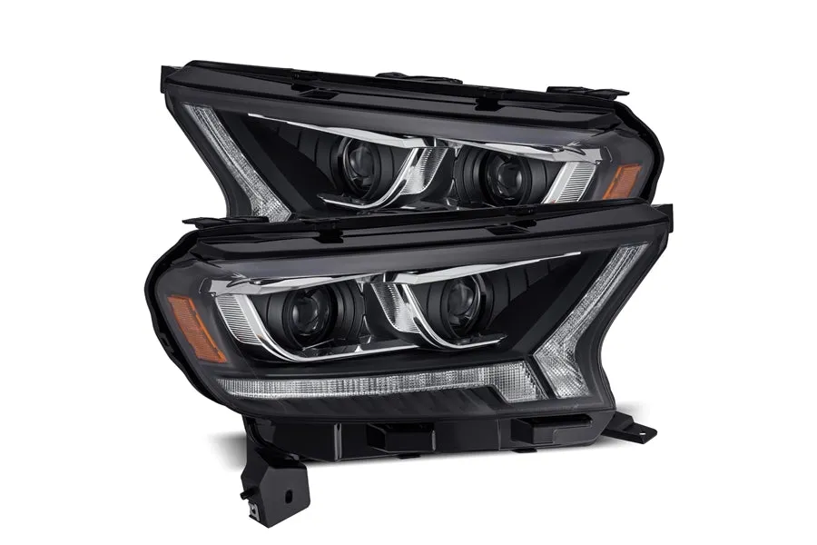 2019-22 Ford Ranger AlphaRex LUXX Series LED Projector Headlights, Black