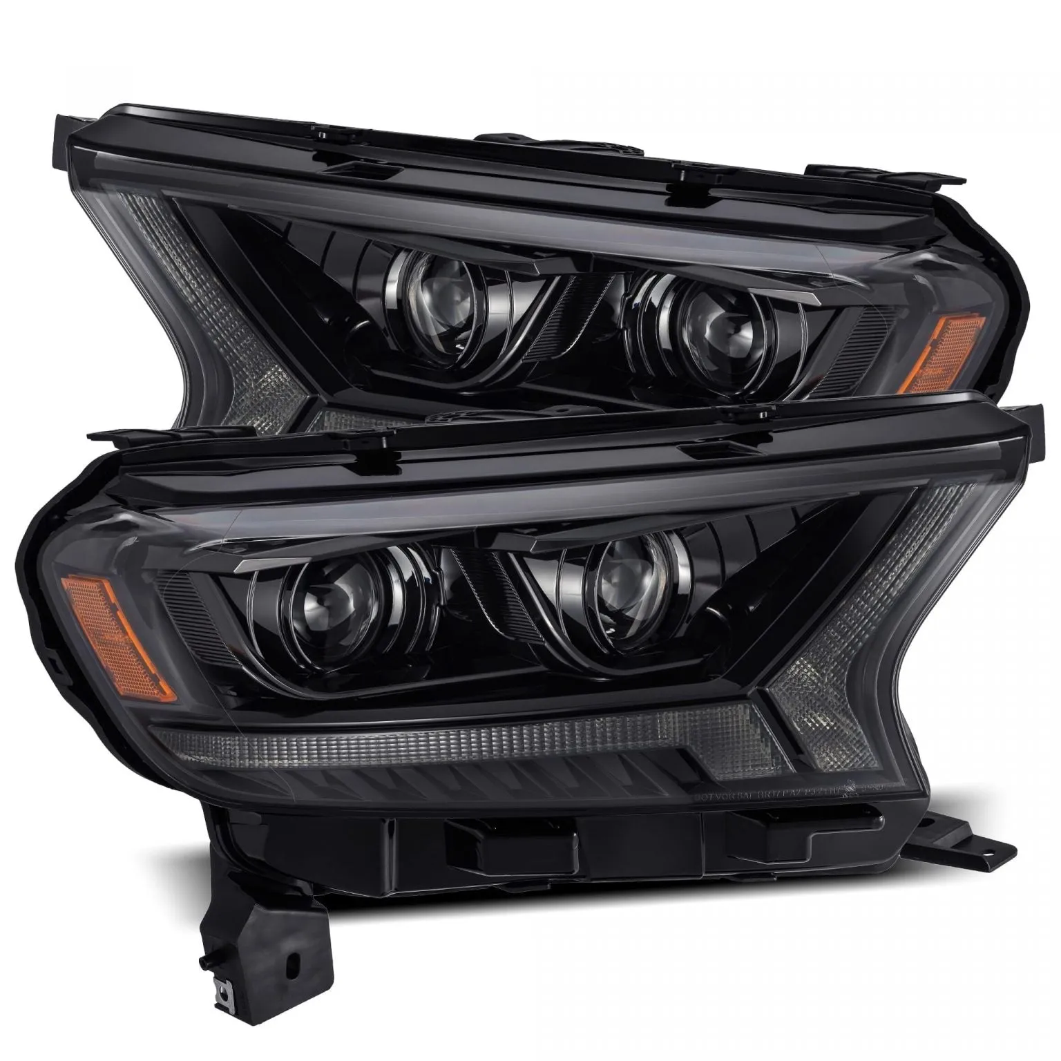 2019-23 Ford Ranger AlphaRex PRO-Series Halogen Projector Headlights Alpha-Black