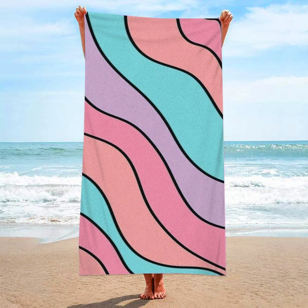 2023 Summer Boho Beach Towel Florid Women Microfiber Quick Dry Bath Towels Beach Cover Sand Free Portable Girl Pink Travel Towel