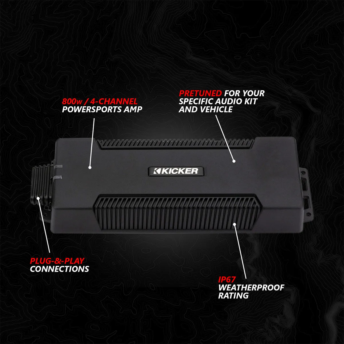 2024-2025 Can-Am® Maverick R, Phase-6 K-Spec 1650watt 6-Speaker Stereo System with Kicker Horns