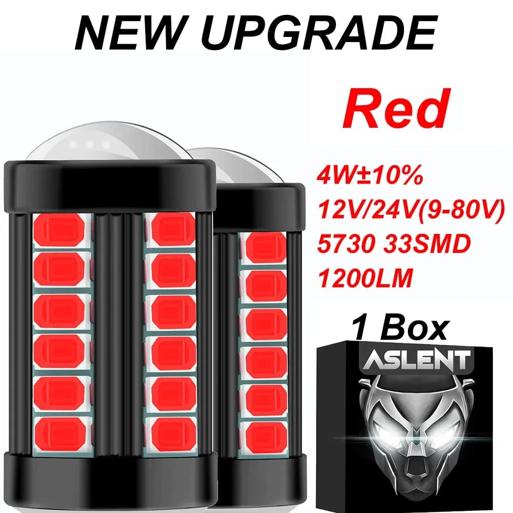 2X 1156 BA15S P21W 1157 P21/5W BAY15D BAU15S PY21W T20 7443 7440 3157 LED Car Tail Bulb Brake Reverse DRL Signal Light 12V 24V