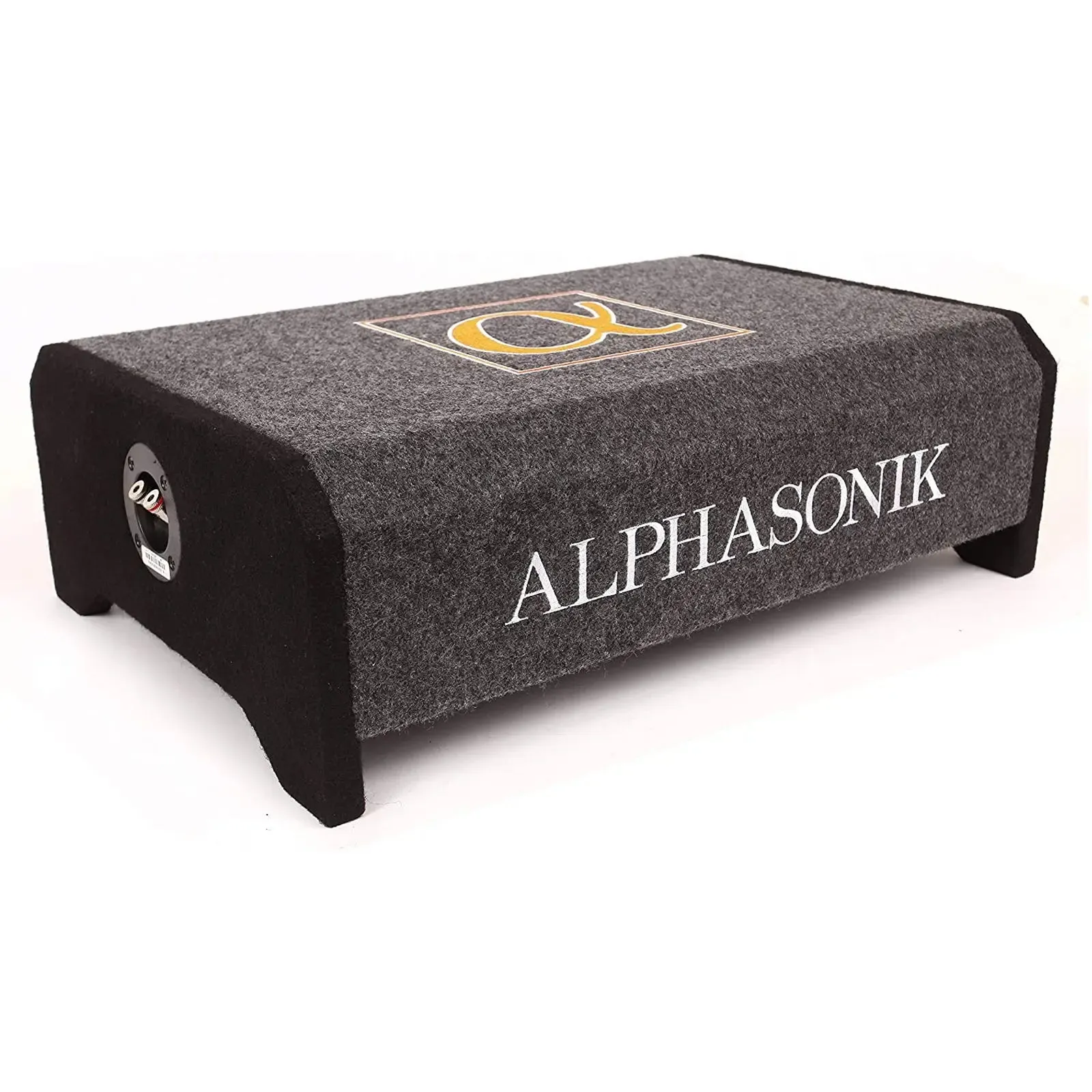 Alphasonik AS12DF 12" 1500 Watts 4-Ohm Down Fire Shallow Mount Flat Enclosed Subwoofer