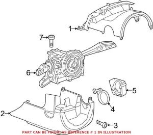 Audi Steering Column Cover – Upper 8S0953491A6PS