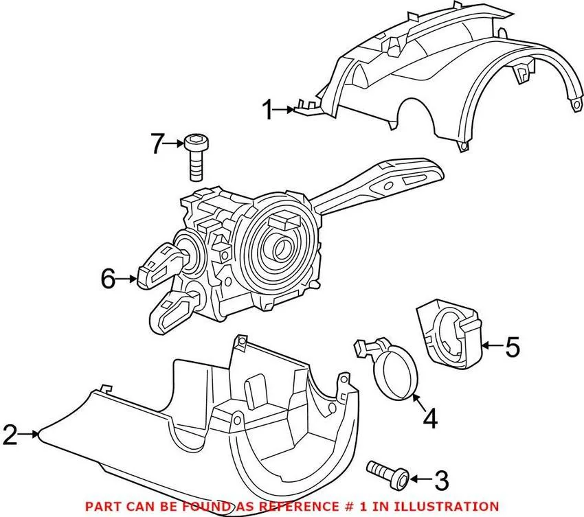 Audi Steering Column Cover – Upper 8S0953491A6PS