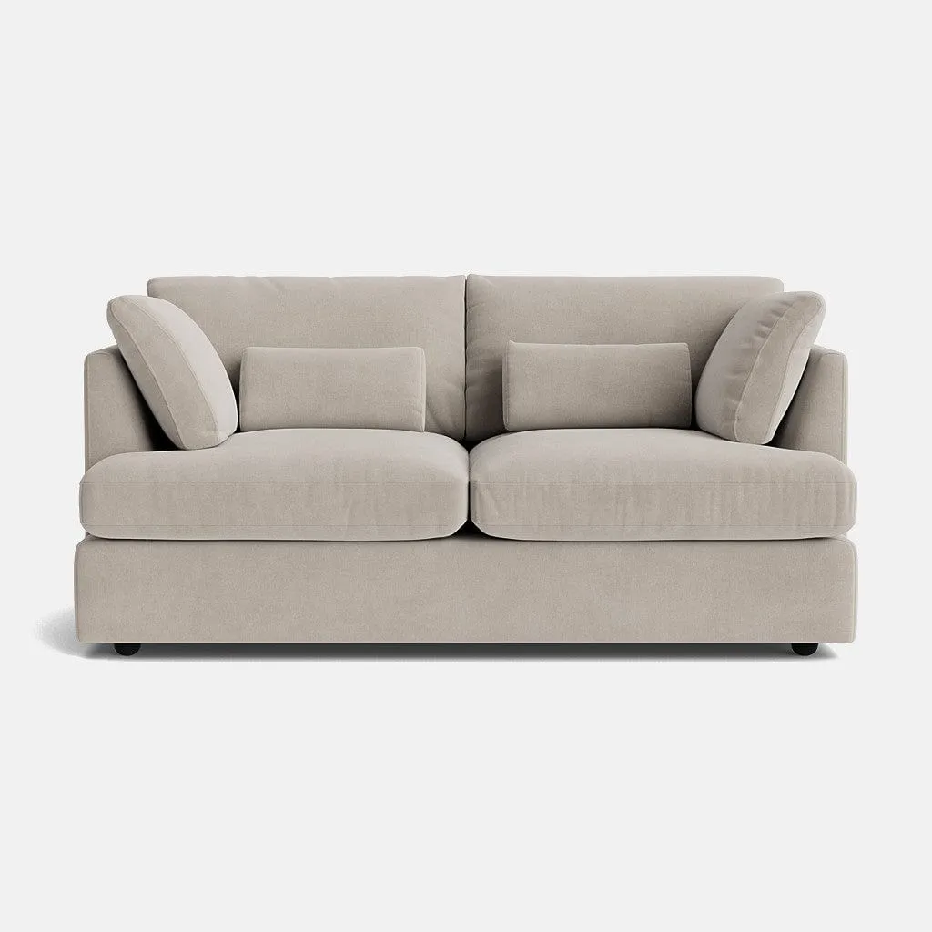 Berkeley Textured Velvet 2 Seater - Smokey Mist