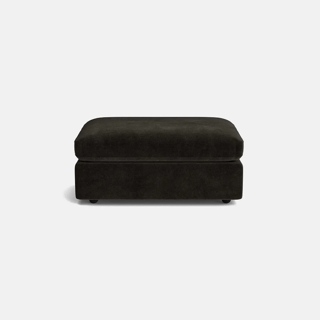 Berkeley Textured Velvet Footstool - Aftershow