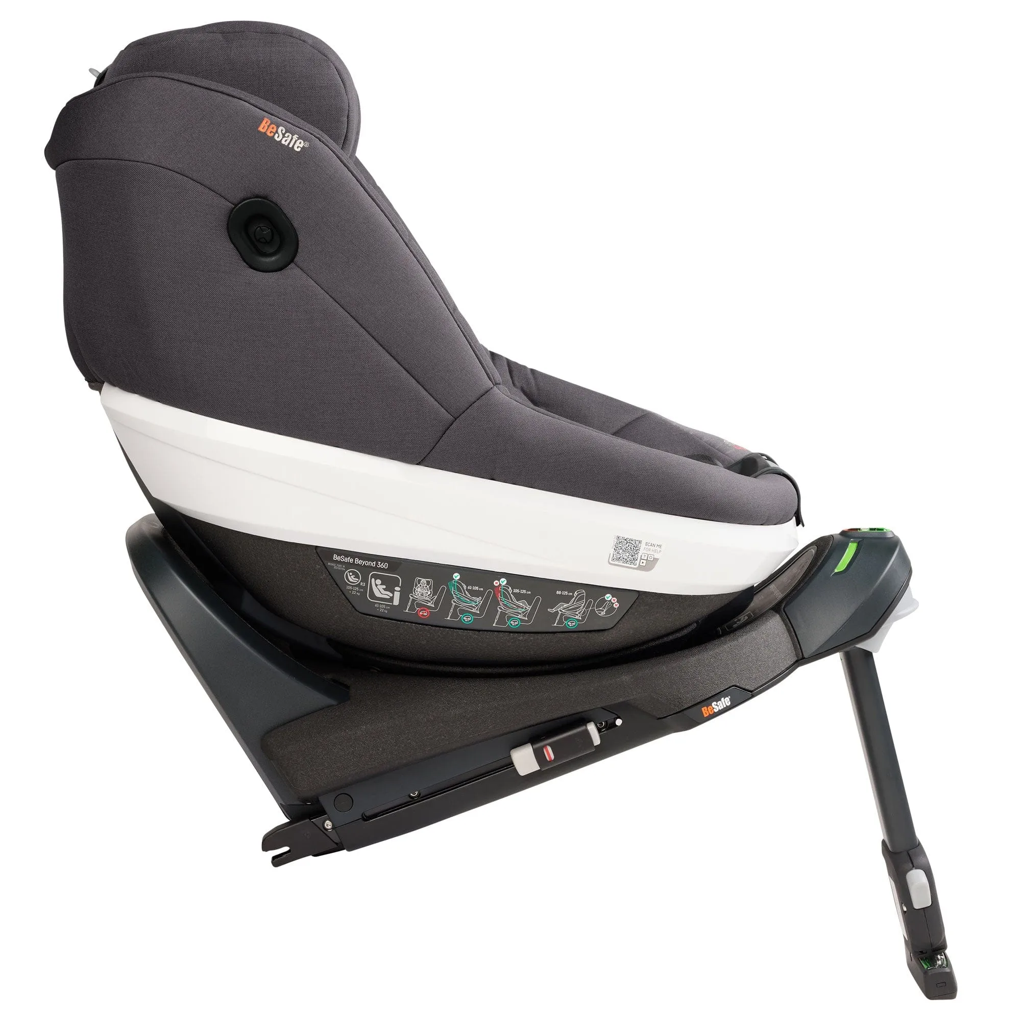 BeSafe Beyond 360 Car Seat & Base in Dark Grey Melange