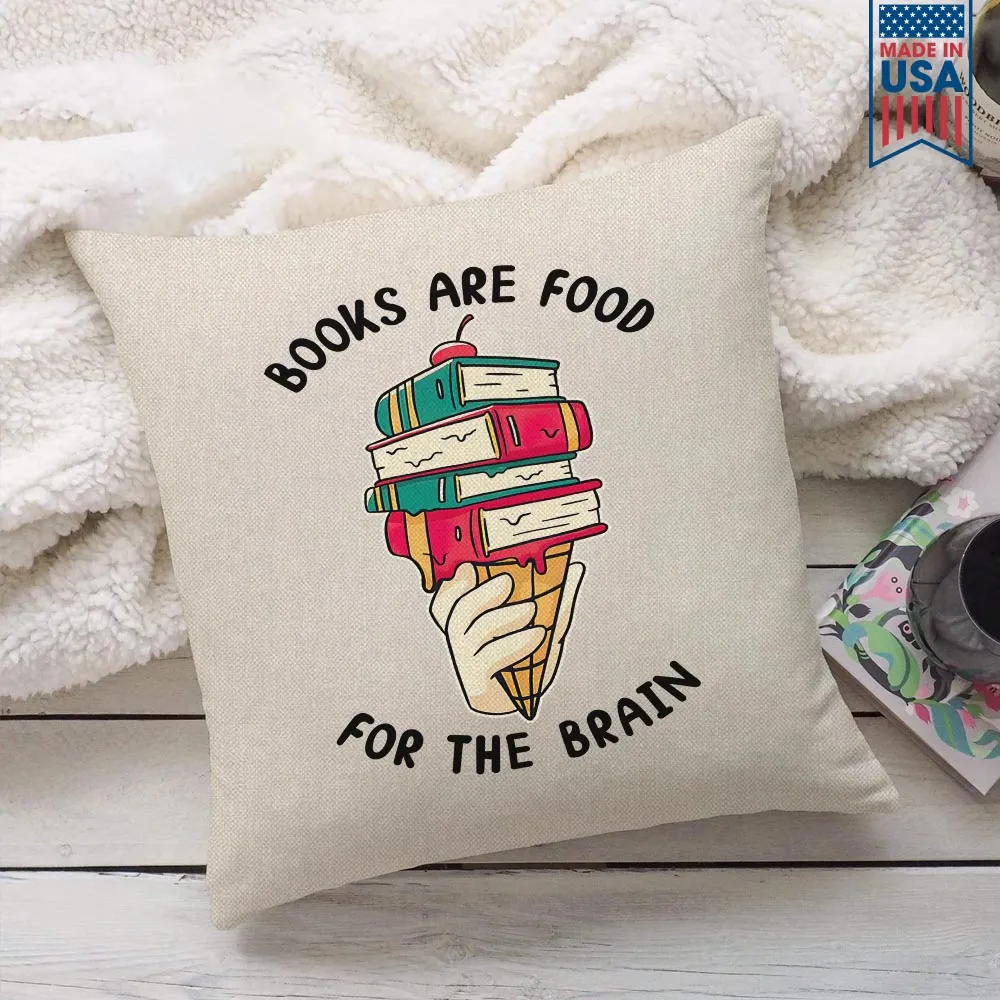 Books Are Food For The Brain Book Lovers Gift PIL375