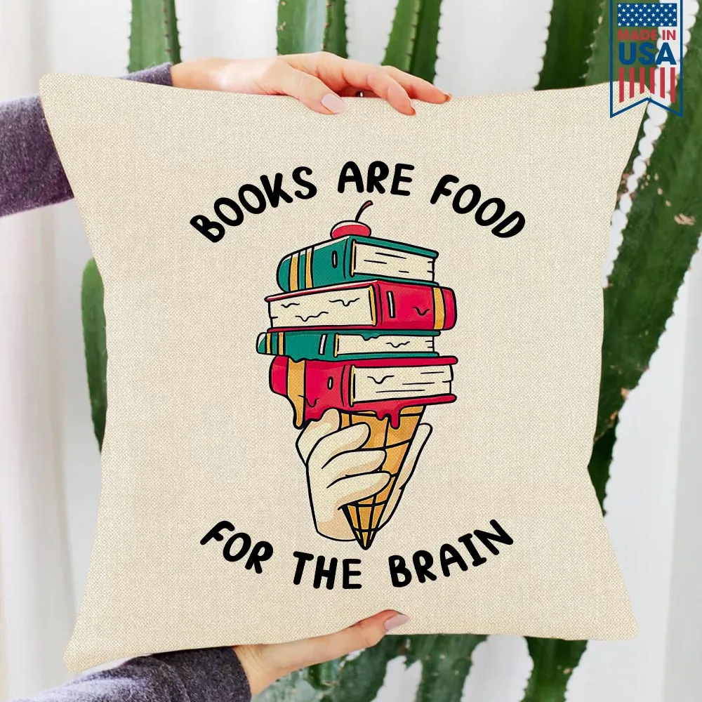 Books Are Food For The Brain Book Lovers Gift PIL375