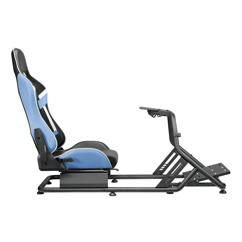 Brateck LRS09-BS01 Racing Simulator Gaming Cockpit with Steering Wheel Mount, Adjustable Racing Seat, Pedal Mount