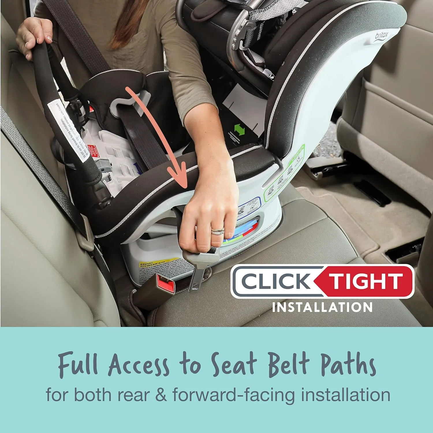 BRITAX Boulevard ClickTight Convertible Car Seat, Spark - Premium, Soft Knit Fabric