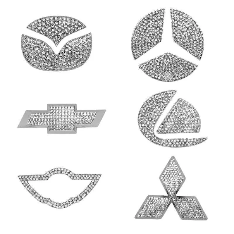 Car Steering Wheel Logo Diamond Decoration Stickers