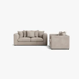 Clapham Luxe Chenille 3 Seater & 2 Seater Set - Summer Linen