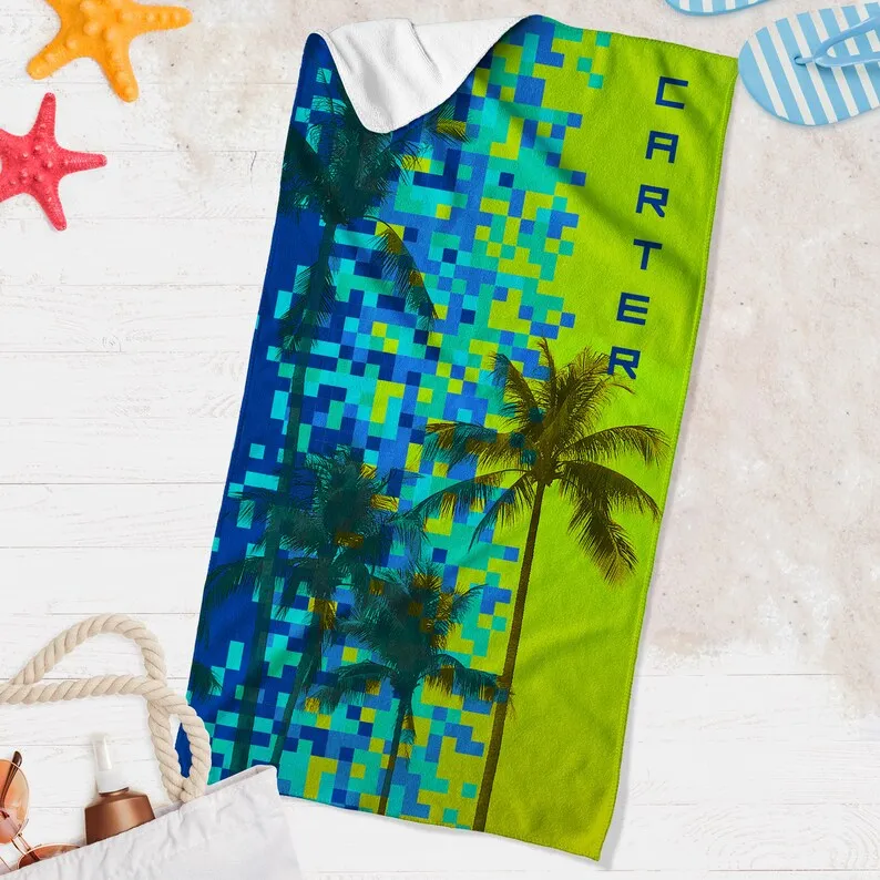 Custom Beach Towel, Personalized Beach Towel, Beach Towel for Kids