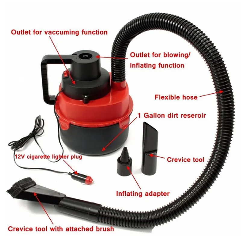 Dc12V High Power Wet & Dry Portable Handheld Car Vacuum Cleaner