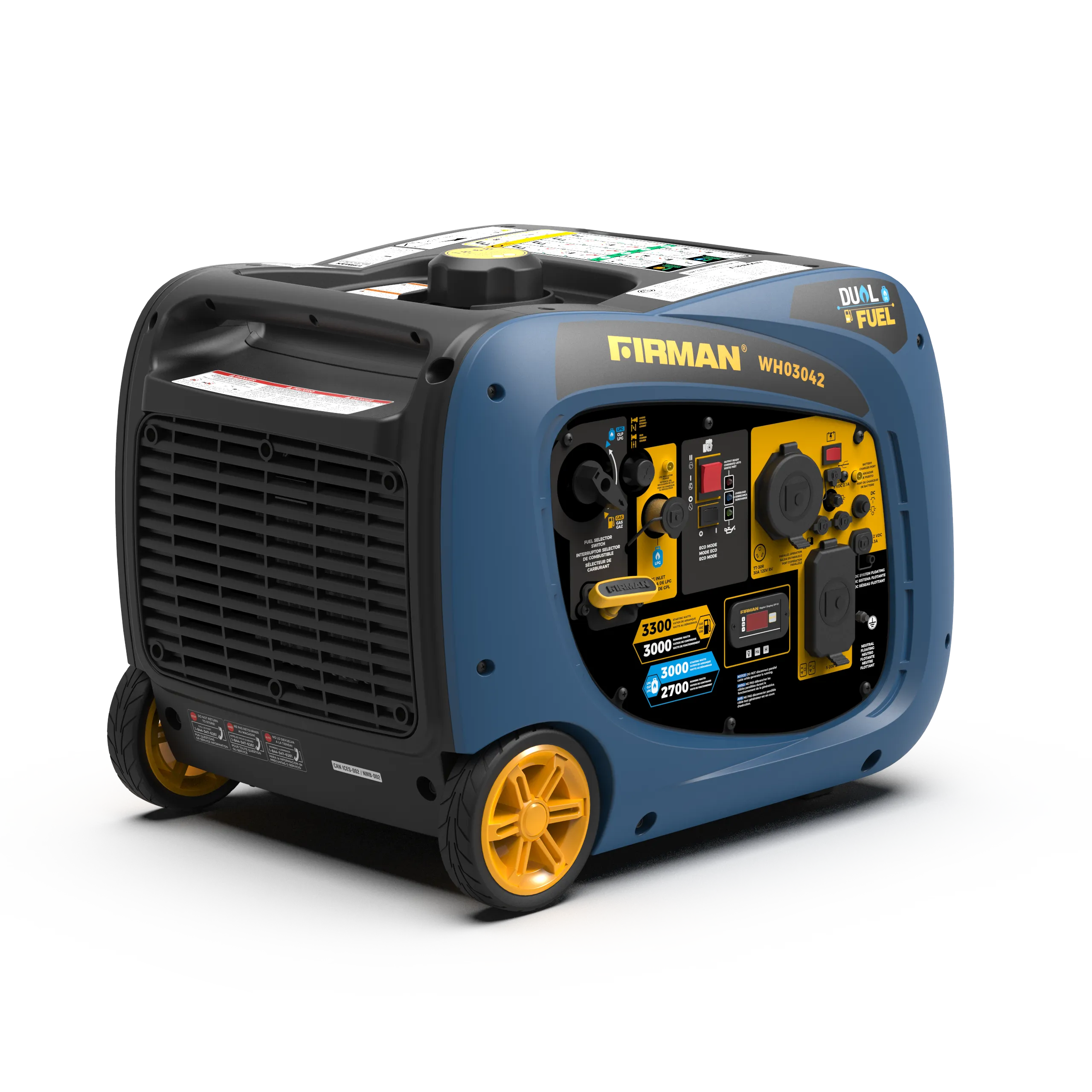 Dual Fuel Inverter Portable Generator 3300W Electric Start