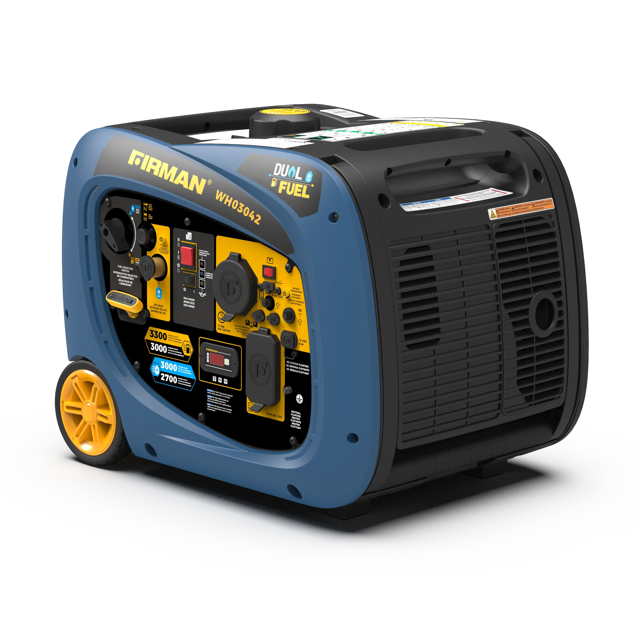 Dual Fuel Inverter Portable Generator 3300W Electric Start