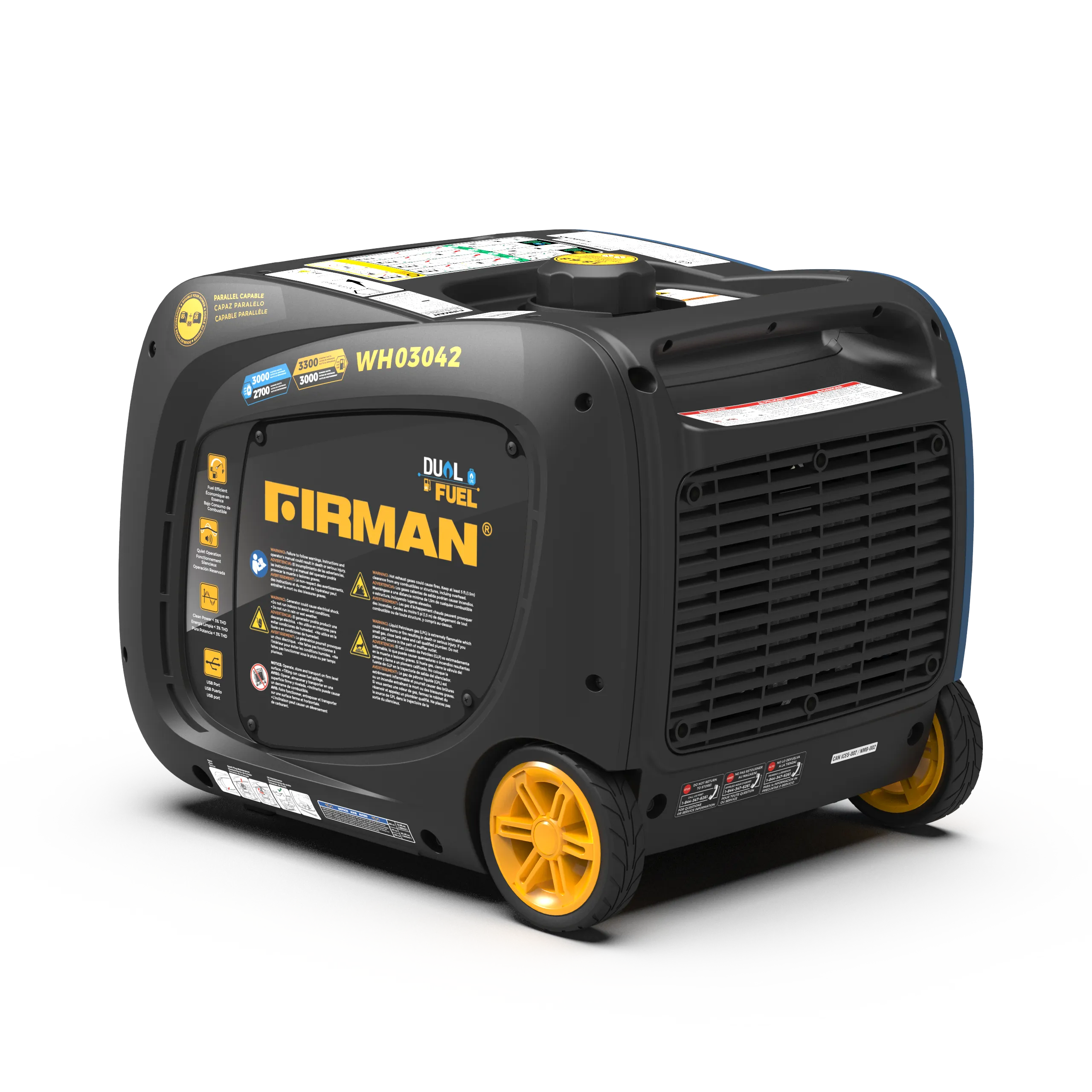 Dual Fuel Inverter Portable Generator 3300W Electric Start