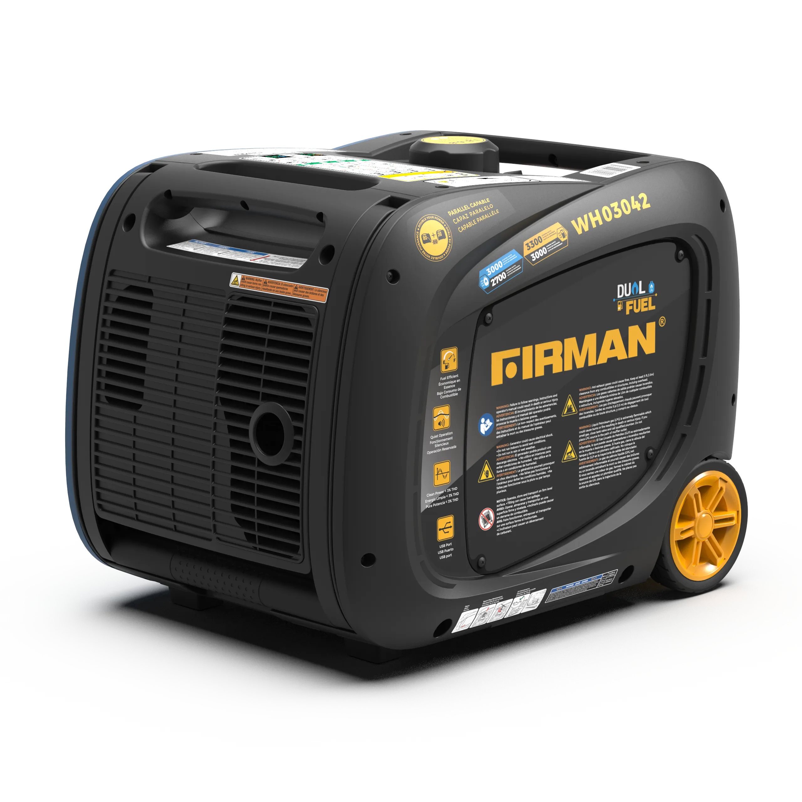 Dual Fuel Inverter Portable Generator 3300W Electric Start