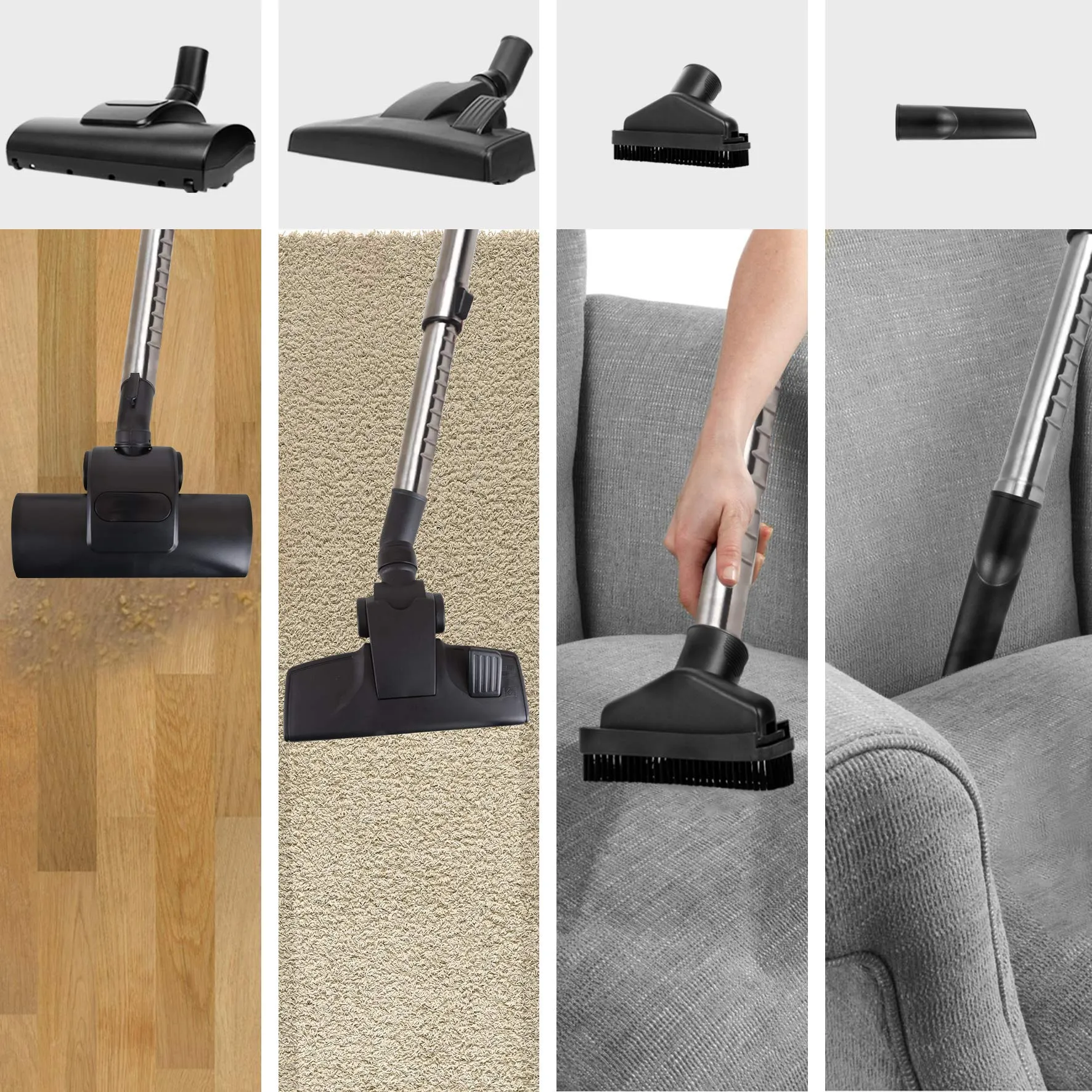 Duronic Bagless Cylinder Vacuum Cleaner VC5010, Cyclonic Carpet and Hard Floor Cleaner, 500W, Lightweight and Low Noise, HEPA Filter, Extendable Hose, Comes with 4 Attachments [Energy Class A ]