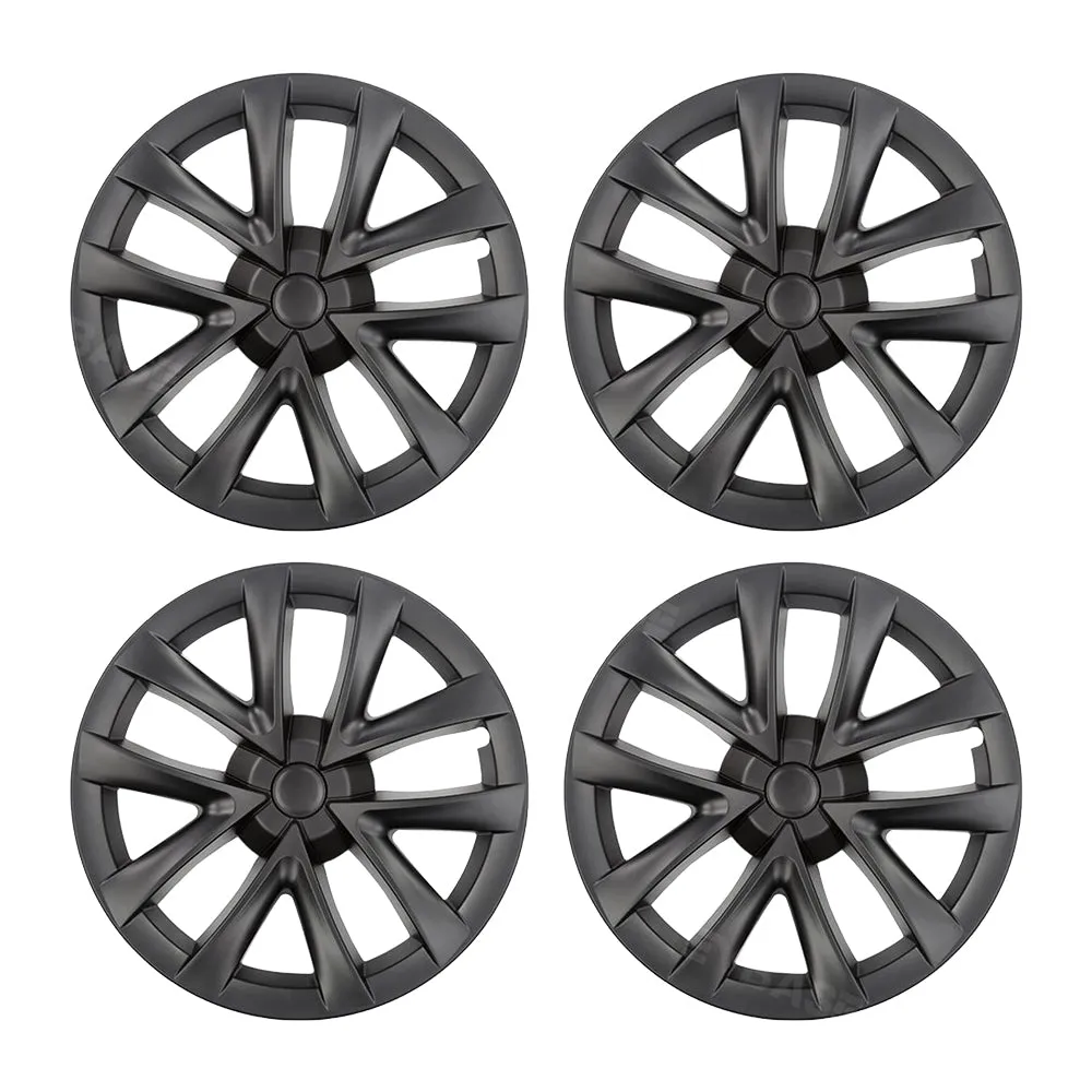 EVBASE Tesla Model 3 Arachnid Wheel Cover 18 inch Sport Model S Plaid Version Wheel Cap 4PCS Matte 2017-2023 Year