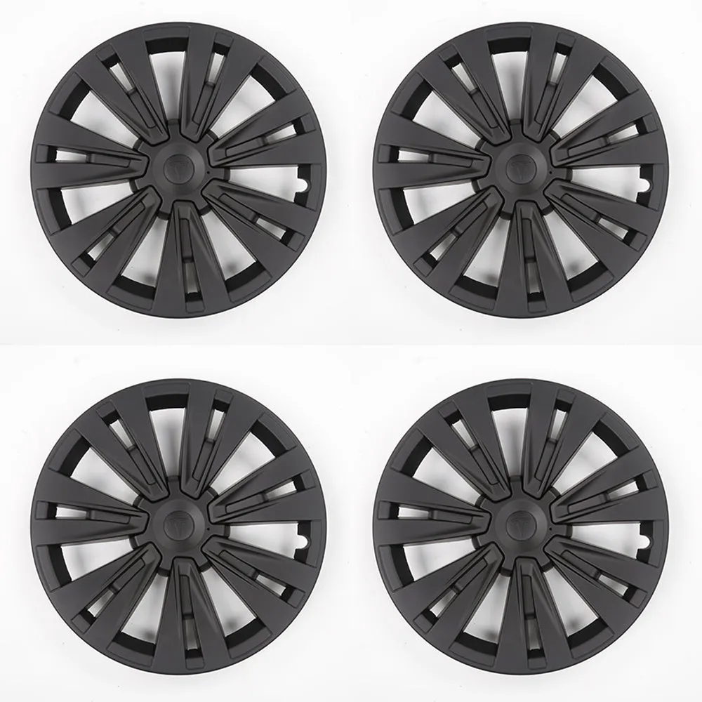 EVBASE Tesla Model Y Turbine Wheel Covers 19 inch Sport Model X Version Wheel Cap 4PCS Matte