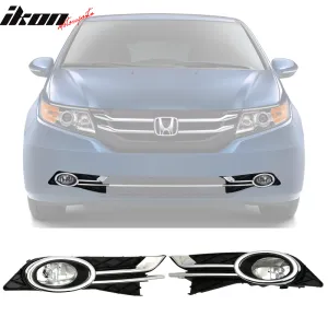 Fits 14-17 Honda Odyssey Front Fog Light Fog Lamp Clear Lens HD697