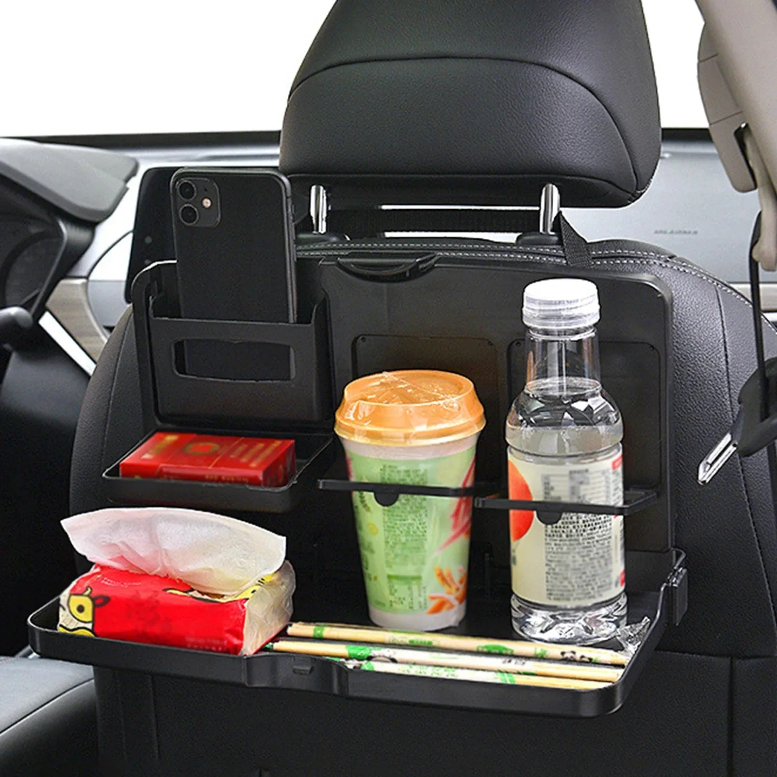 Foldable Back Seat Portable Tray Table Table Organizer