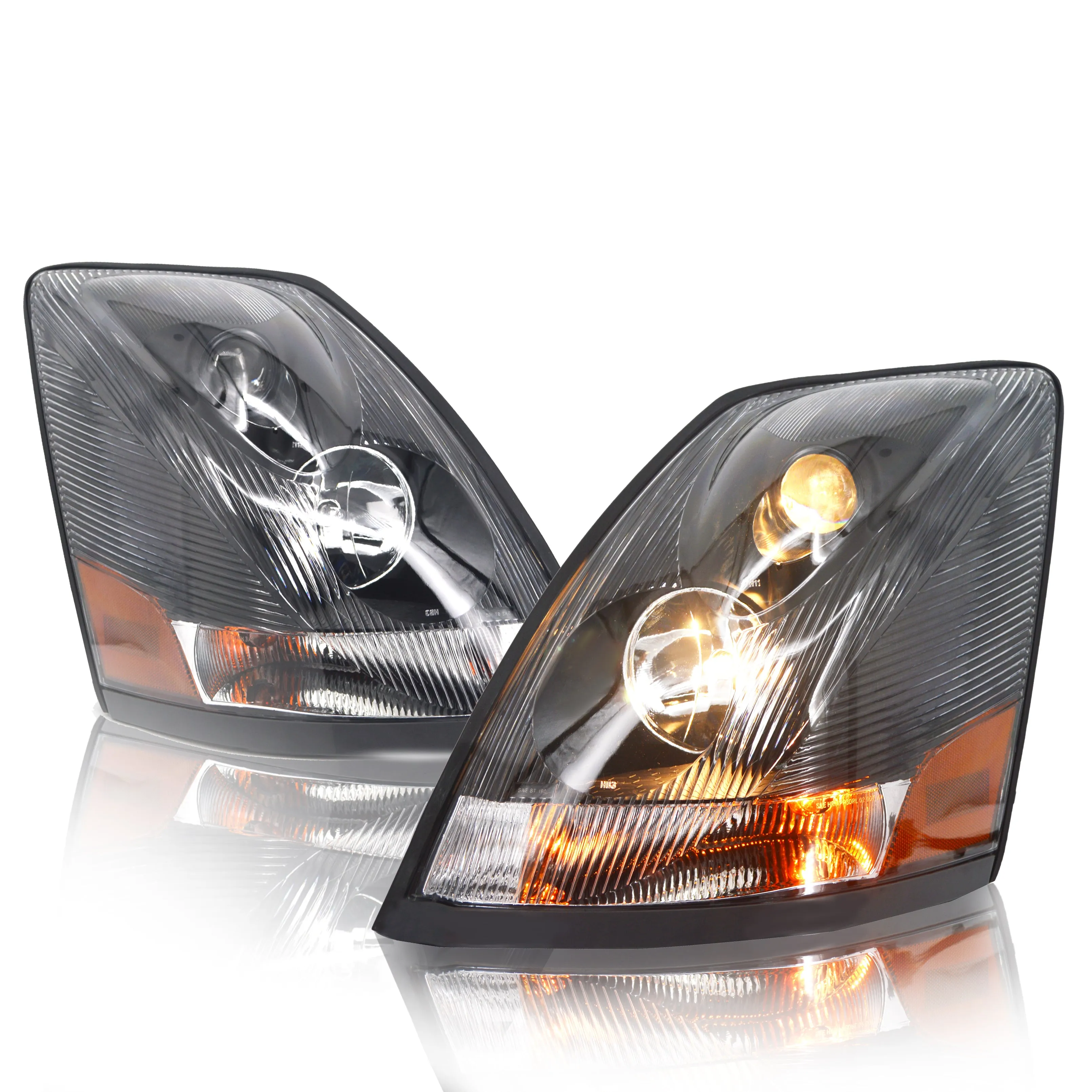 Headlight and Fog Light Replacement Set 04-17 Volvo VNL