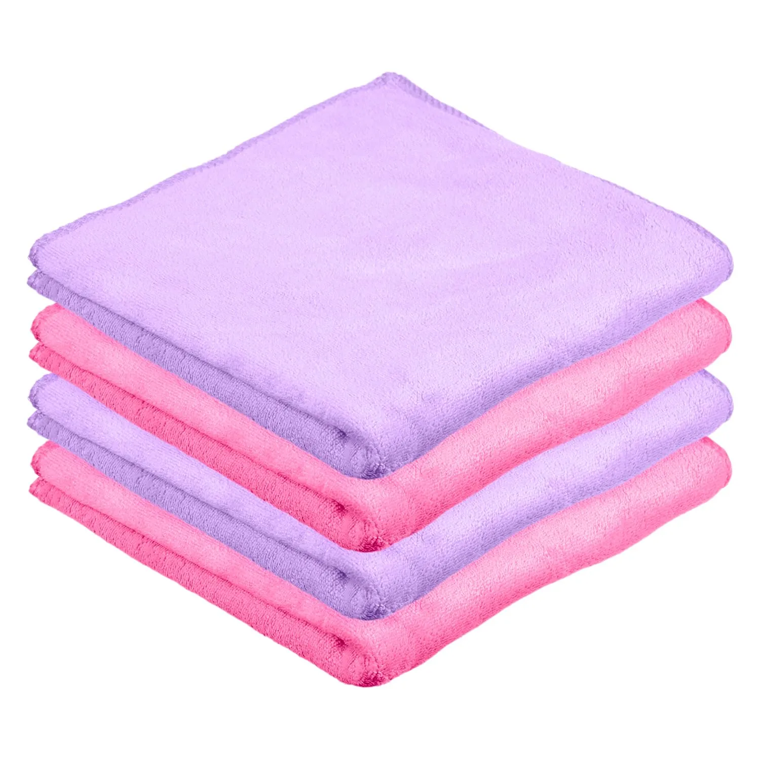 Heart Home Cleaning Towel | Reusable Cleaning Cloths for Kitchen | Duster Towel for Home Cleaning | 400 GSM Cleaning Cloth Towel for Car | Bike | 50x70 | Pack of 4 | Multi