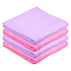 Heart Home Cleaning Towel | Reusable Cleaning Cloths for Kitchen | Duster Towel for Home Cleaning | 400 GSM Cleaning Cloth Towel for Car | Bike | 50x70 | Pack of 4 | Multi