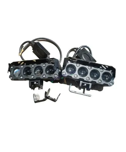 HJG Original Mega Drive 120W 4 Lens Dual Color White/Yellow LED Foglights (Set of 2)