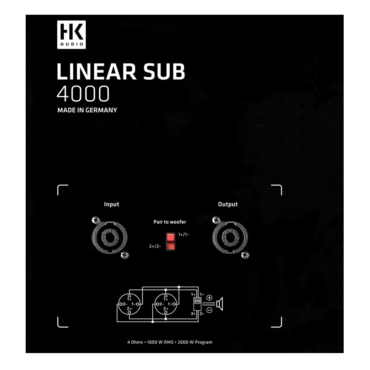 HK Audio LINEAR SUB 4000 2400-Watt Passive Subwoofer - 2x18"