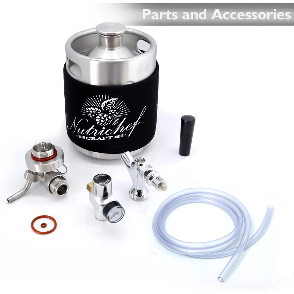 Homebrew Mini Keg - Stainless Steel Co2 Home Keg Dispenser System (64 Oz.)