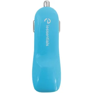 IESSENTIALS IE-PCP2U-BL 2.1-Amp Dual-USB Car Charger (Blue)