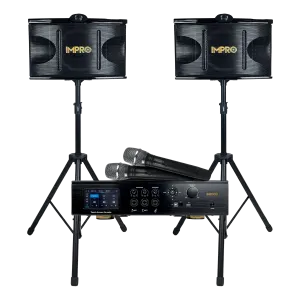 ImPro Encore Elite Bundle with Mixing Amplifier, Speakers, Microphones, and Accessories (4 items)