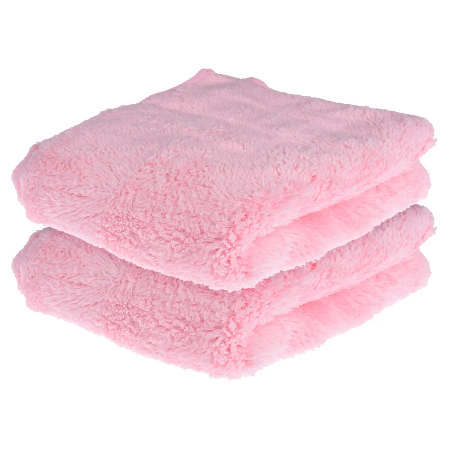 Kuber Industries Cleaning Towel | Reusable Cleaning Cloths for Kitchen | Duster Towel for Home Cleaning | 350 GSM Cleaning Cloth Towel for Car | Bike | 30x60 | Pack of 2 | Light Pink