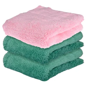 Kuber Industries Cleaning Towel | Reusable Cleaning Cloths for Kitchen | Duster Towel for Home Cleaning | 350 GSM Cleaning Cloth Towel for Car | Bike | 30x60 | Pack of 3 | Multi