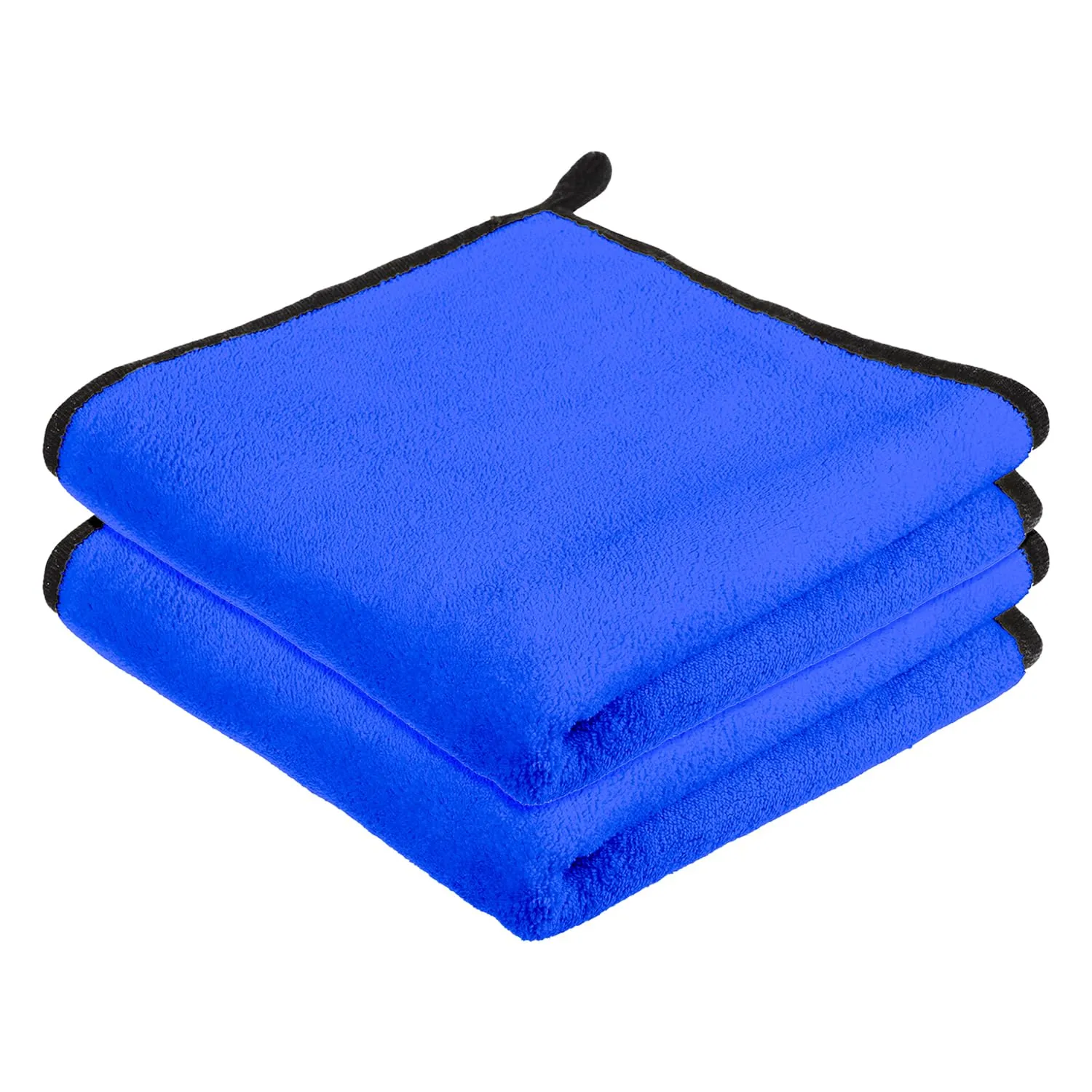 Kuber Industries Cleaning Towel | Reusable Cleaning Cloths for Kitchen | Duster Towel for Home Cleaning | 400 GSM Cleaning Cloth Towel with Hanging Loop | 40x60 | Pack of 2 | Blue