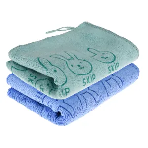 Kuber Industries Hand Towel | Reusable Face Cleaning Towel | Baby Napkin | Hand-Face Towel with Ultra Soft-Super Absorbent Capability | Baby Towel | Skip Print | 30x40 cm | Pack of 2 | Multicolor