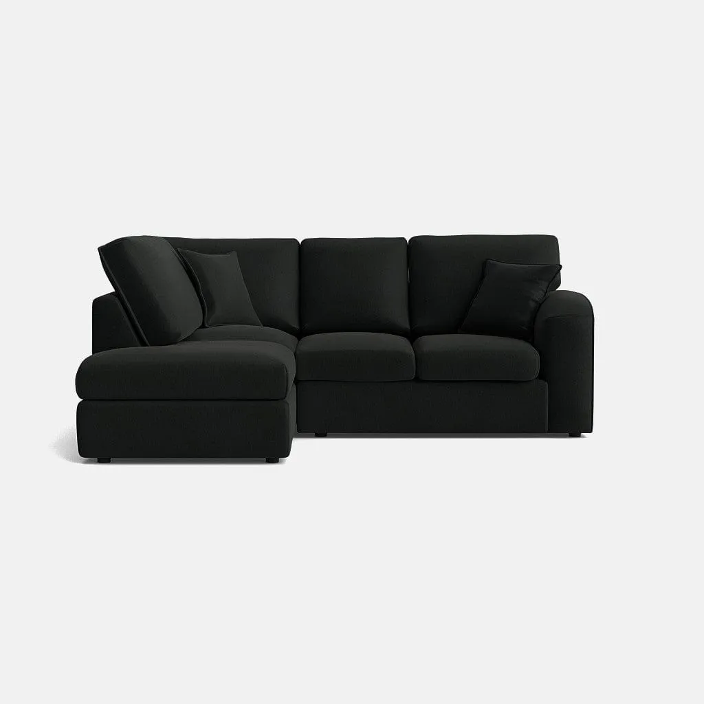 Oxford Luxe Chenille Left Corner Sofa - Deep Charcoal