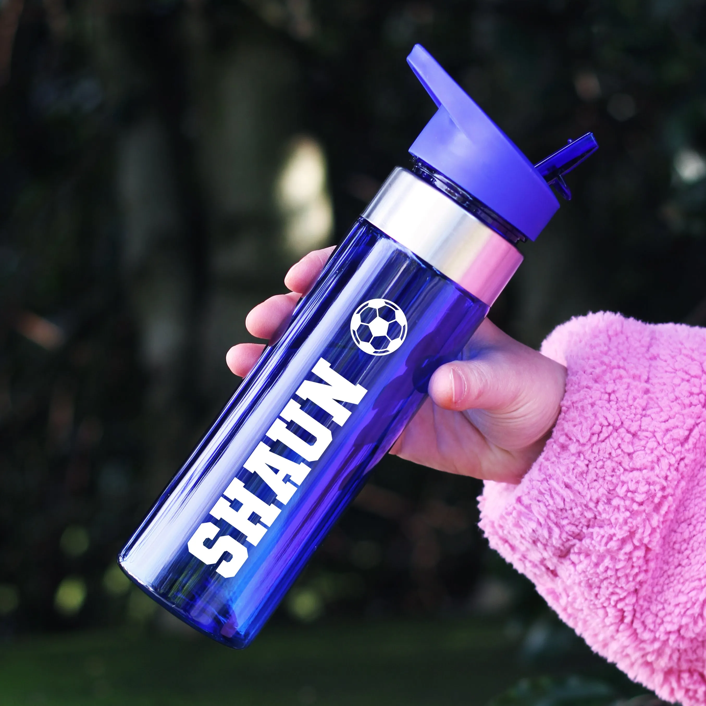 Personalised 700ml Tritan Water Bottle with Flip Straw & Carry Handle - Sports / Hobby Icon