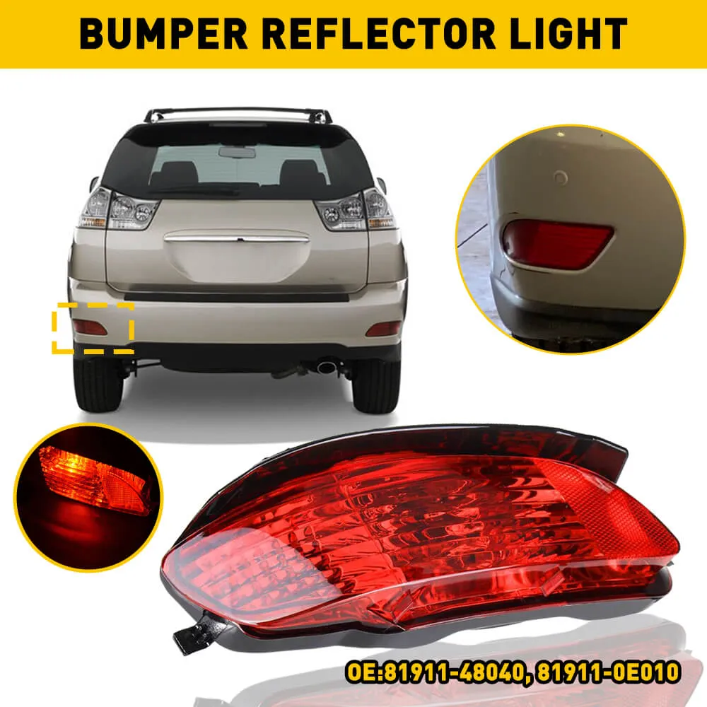 Rear Bumper Reflector Side Marker Light for 2004-2006 Lexus RX330, 2007-2009 Lexus RX350