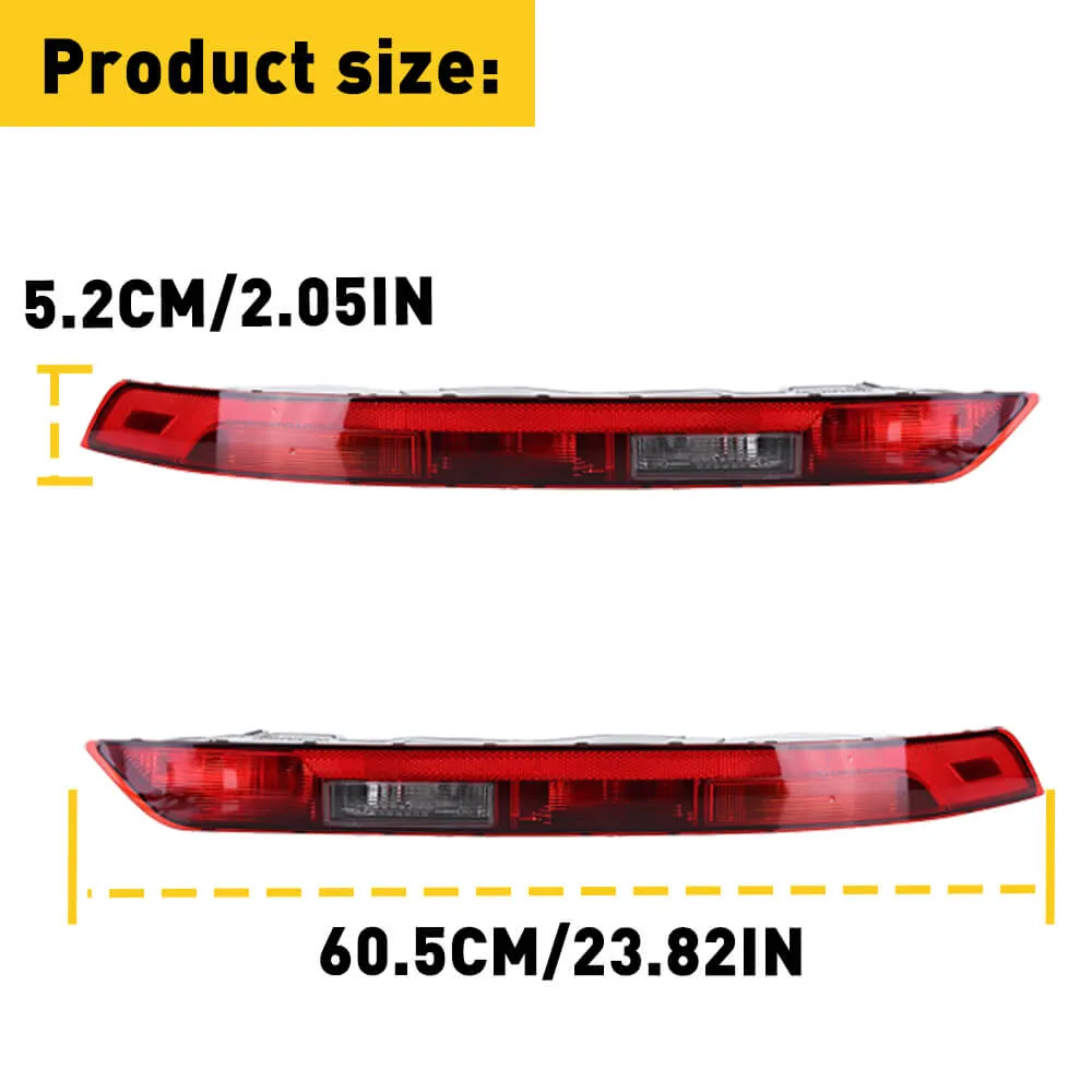 Rear Bumper Reverse Tail Light Fog Lamp Compatible with 2018-2021 Audi Q5 (with 5 holes type)