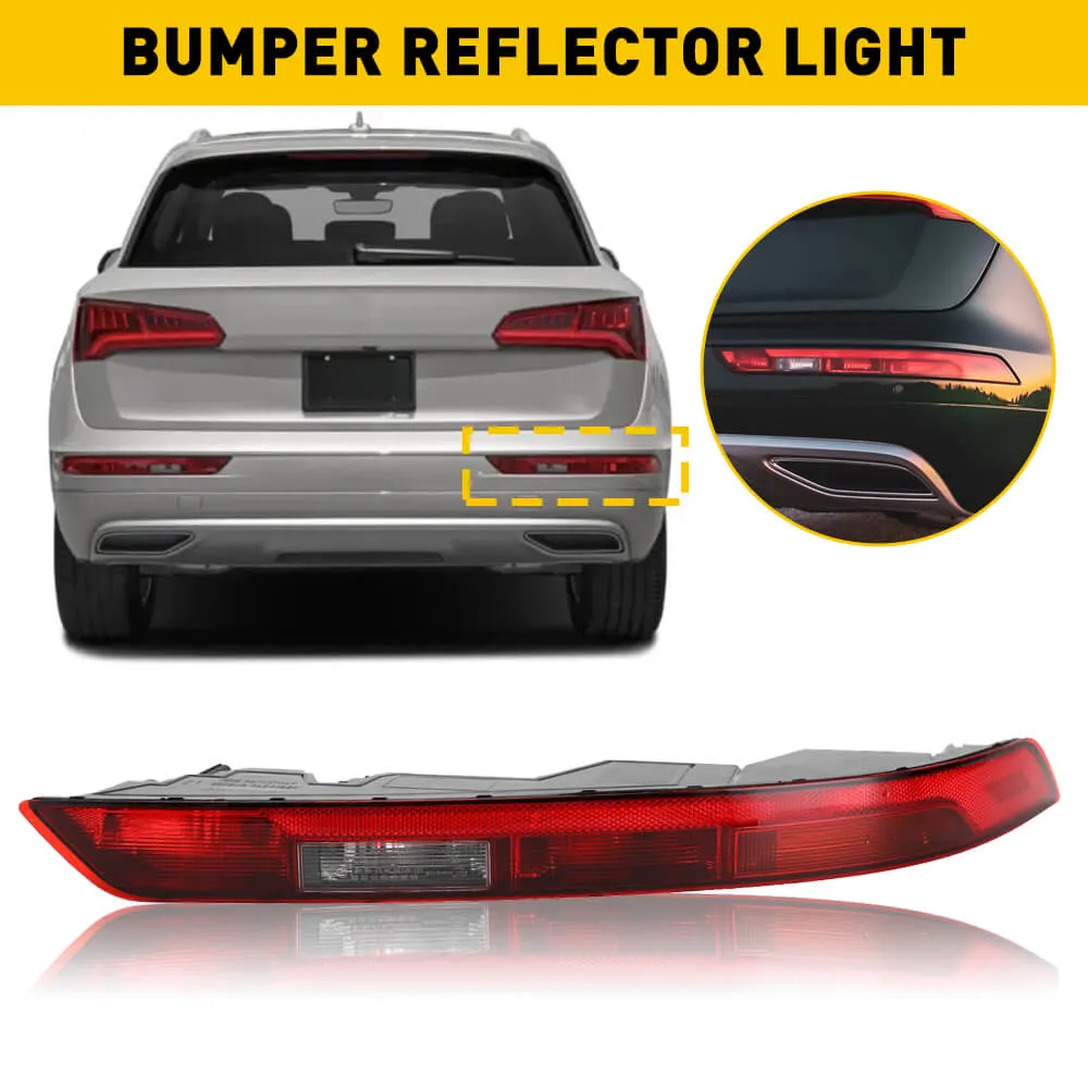 Rear Bumper Reverse Tail Light Fog Lamp Compatible with 2018-2021 Audi Q5 (with 5 holes type)