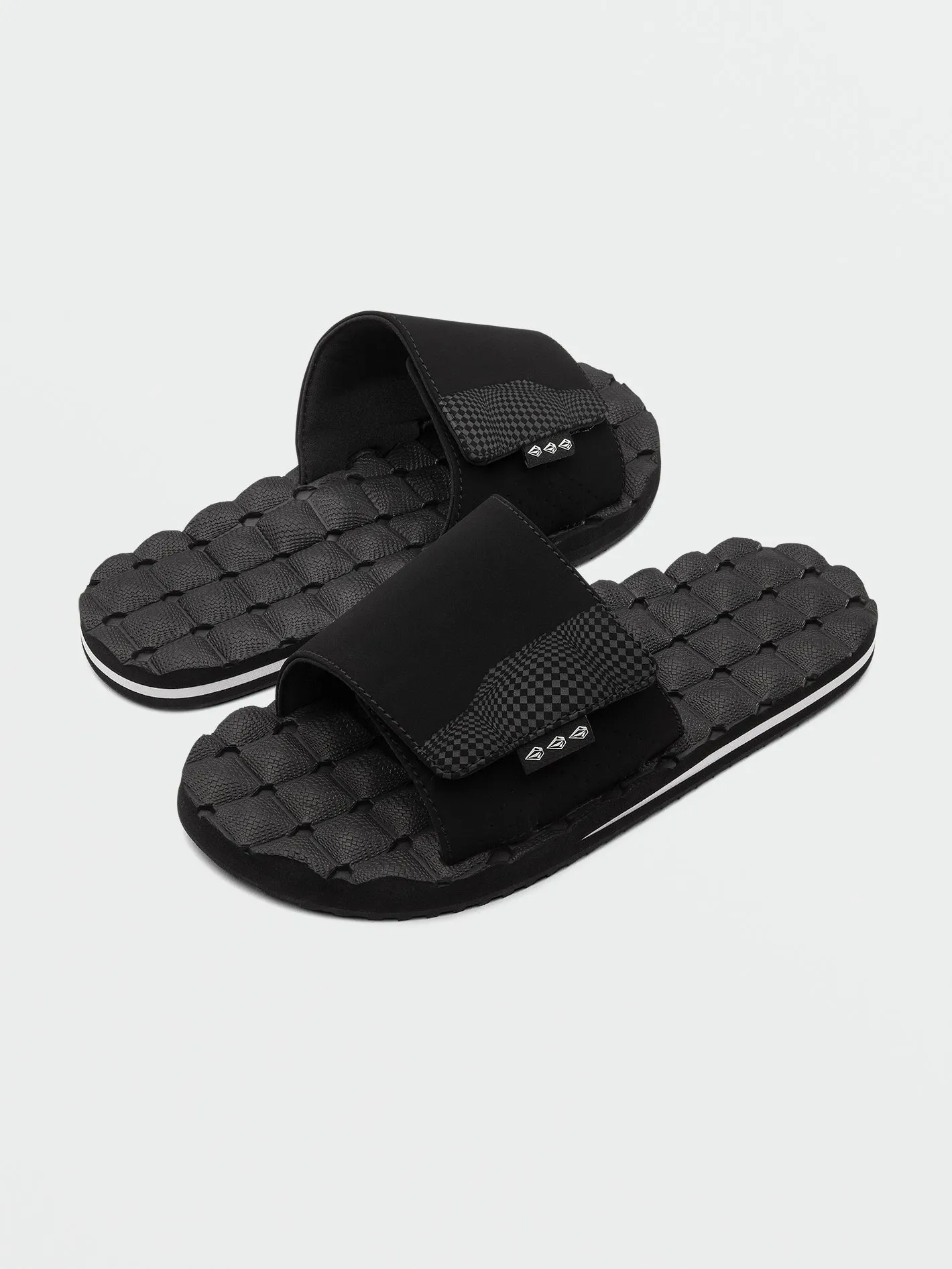 Recliner Slide Sandals - Black White