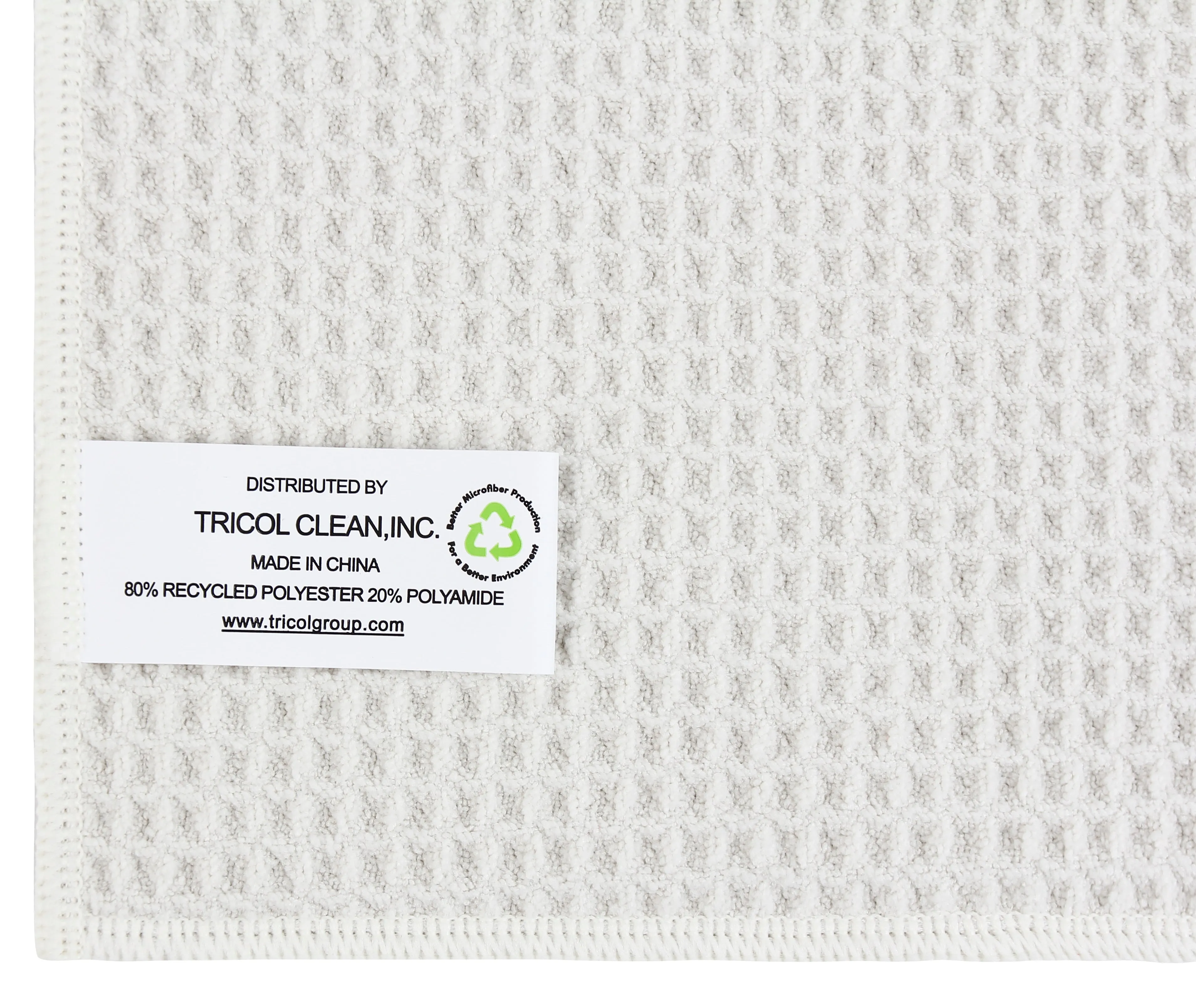 Recycled Honeycomb Dish Towel for Kitchen, White